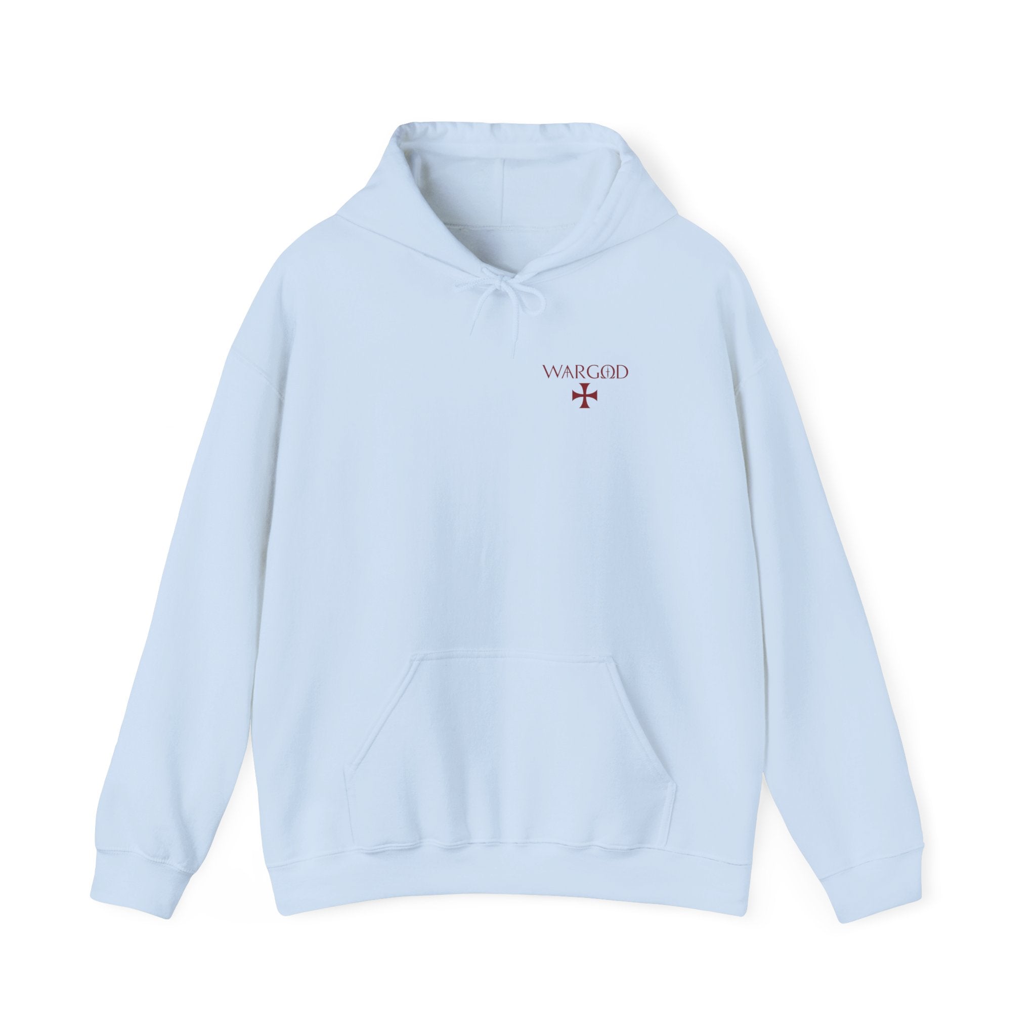 Hoodie — 'WARGOD' Cross Graphic Pullover ("I am the Alpha and the Omega")