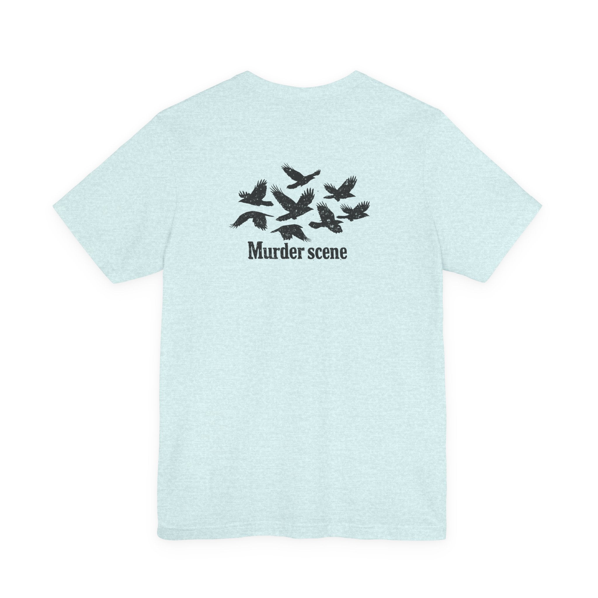 Murder Scene Raven Tee — Wargod Chest Logo Graphic T-Shirt