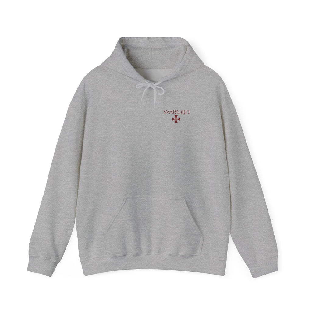 Hoodie — 'WARGOD' Cross Graphic Pullover ("I am the Alpha and the Omega")