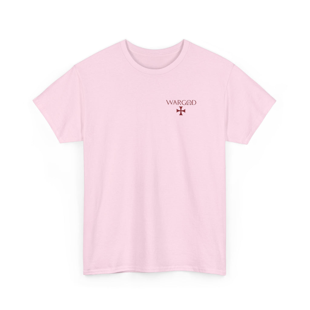 WARGOD Cross Tee — Scripture "Woe unto them that call evil good" Cotton T‑Shirt