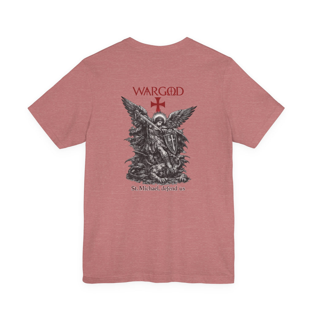 St. Michael 'WARGOD' Graphic Tee — "St. Michael, defend us"