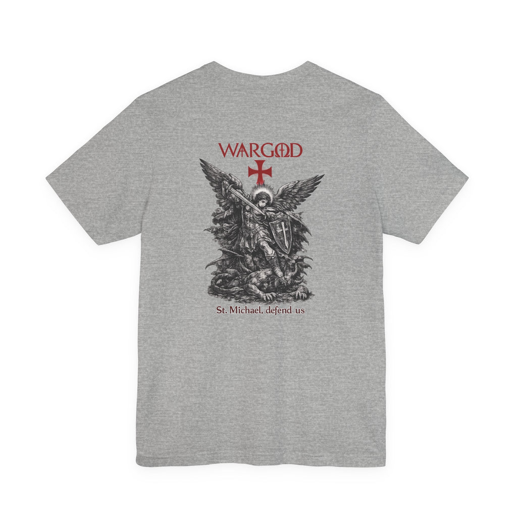 St. Michael 'WARGOD' Graphic Tee — "St. Michael, defend us"