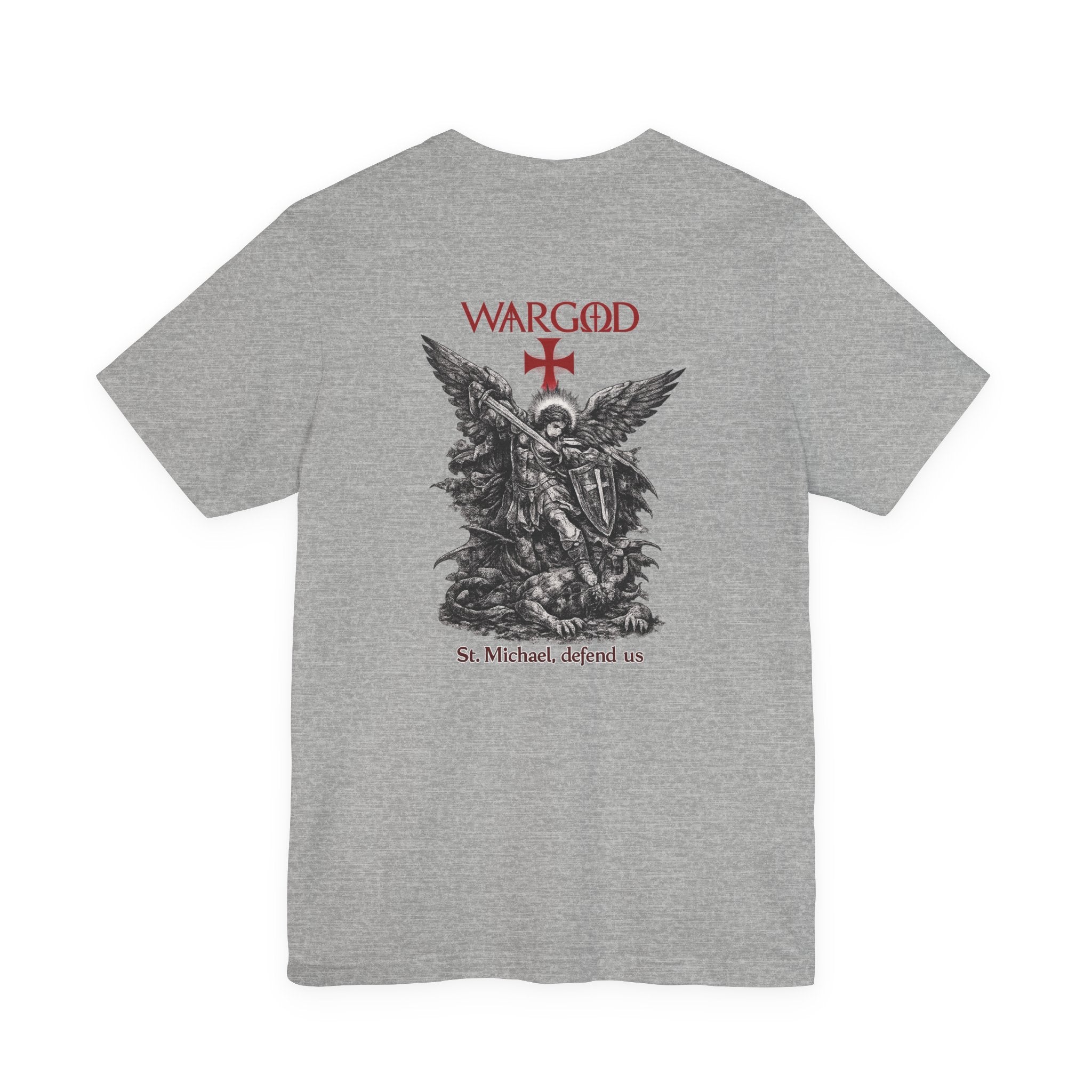 St. Michael 'WARGOD' Graphic Tee — "St. Michael, defend us"
