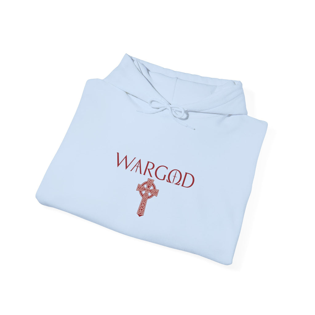 WARGOD Celtic Cross Hoodie – Minimal Viking Rune Graphic Pullover