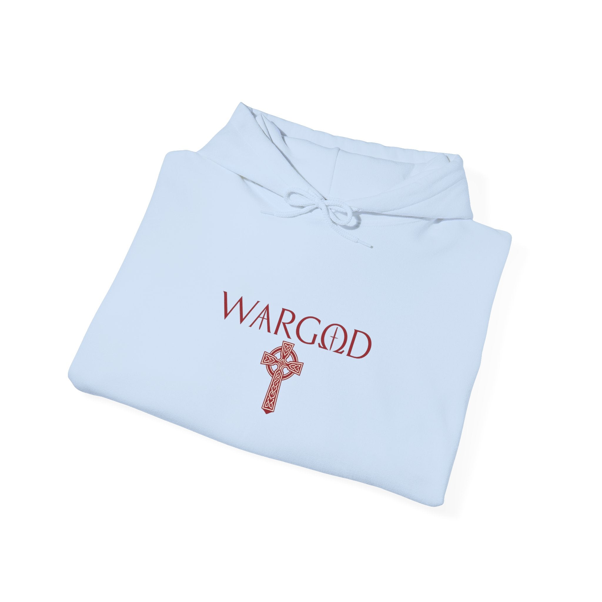 WARGOD Celtic Cross Hoodie – Minimal Viking Rune Graphic Pullover
