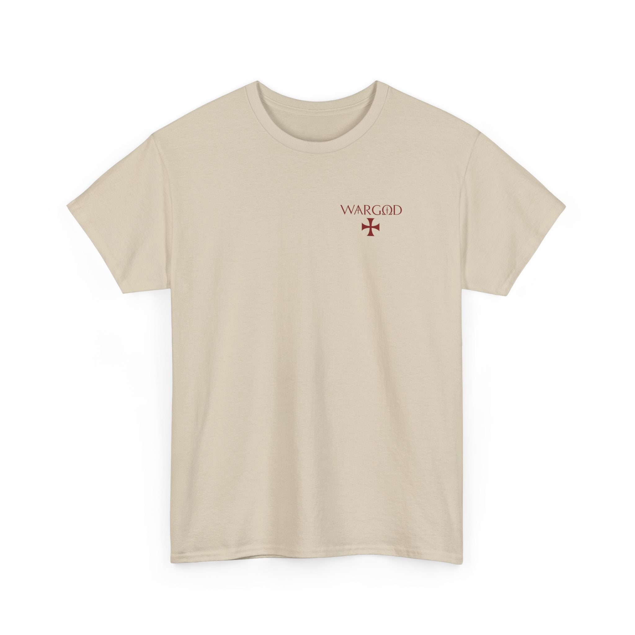 WARGOD Cross Tee — Scripture "Woe unto them that call evil good" Cotton T‑Shirt
