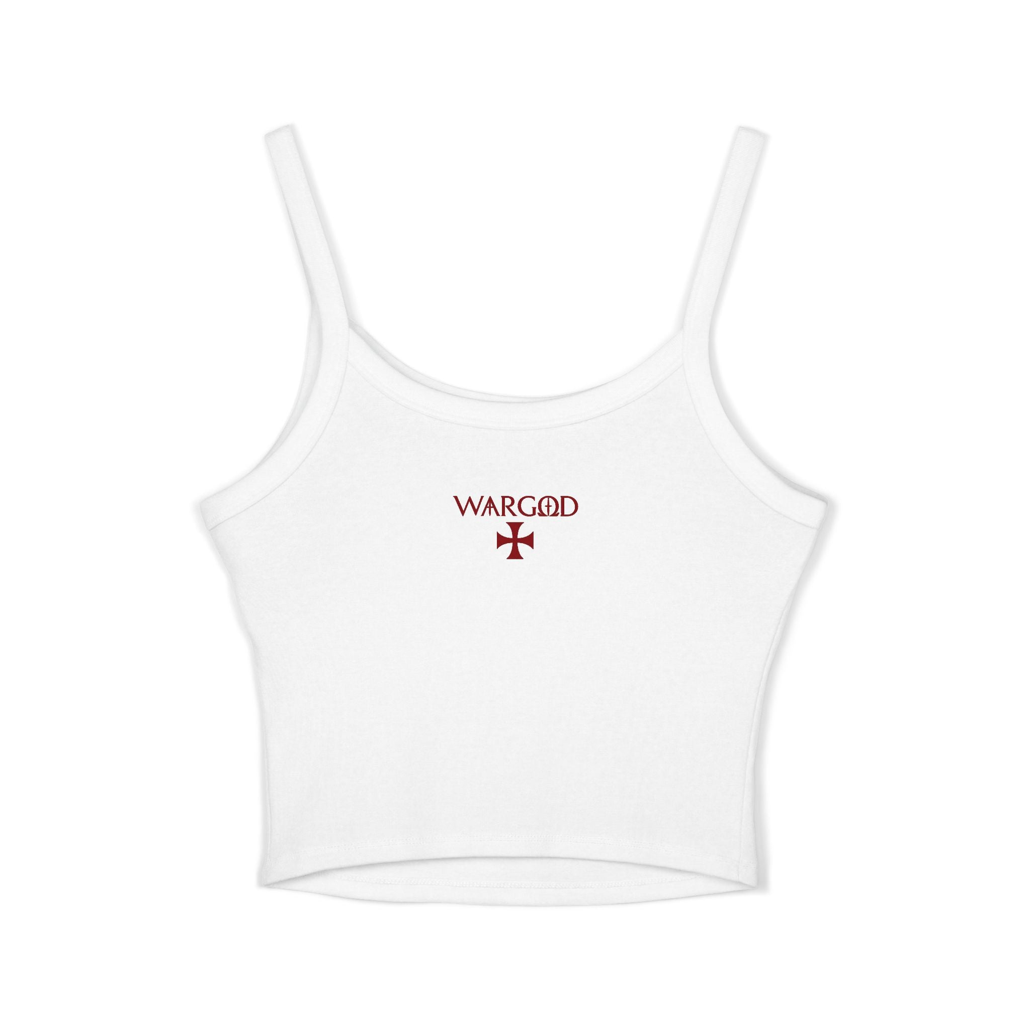Spaghetti Tank Top — "Please Be Patient, I’m a Product of Public Schooling" Graphic